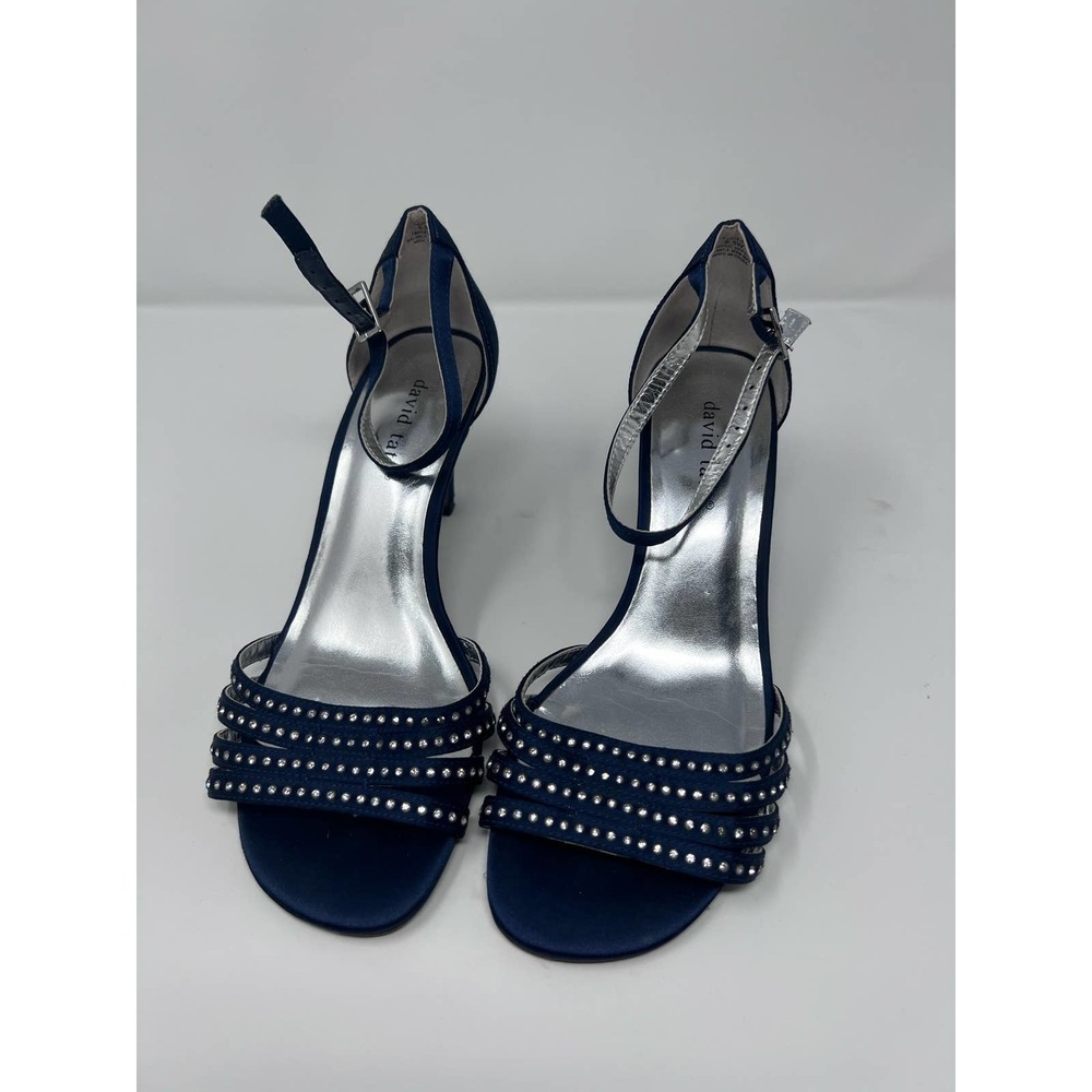 David Tate blue‎ crystal mary Jane Shoes 8.5W